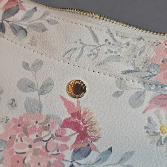 Fiorelli handba Floral Print Crossbody & Shoulder Bag • White Faux Leather Purse - Picture 8 of 8